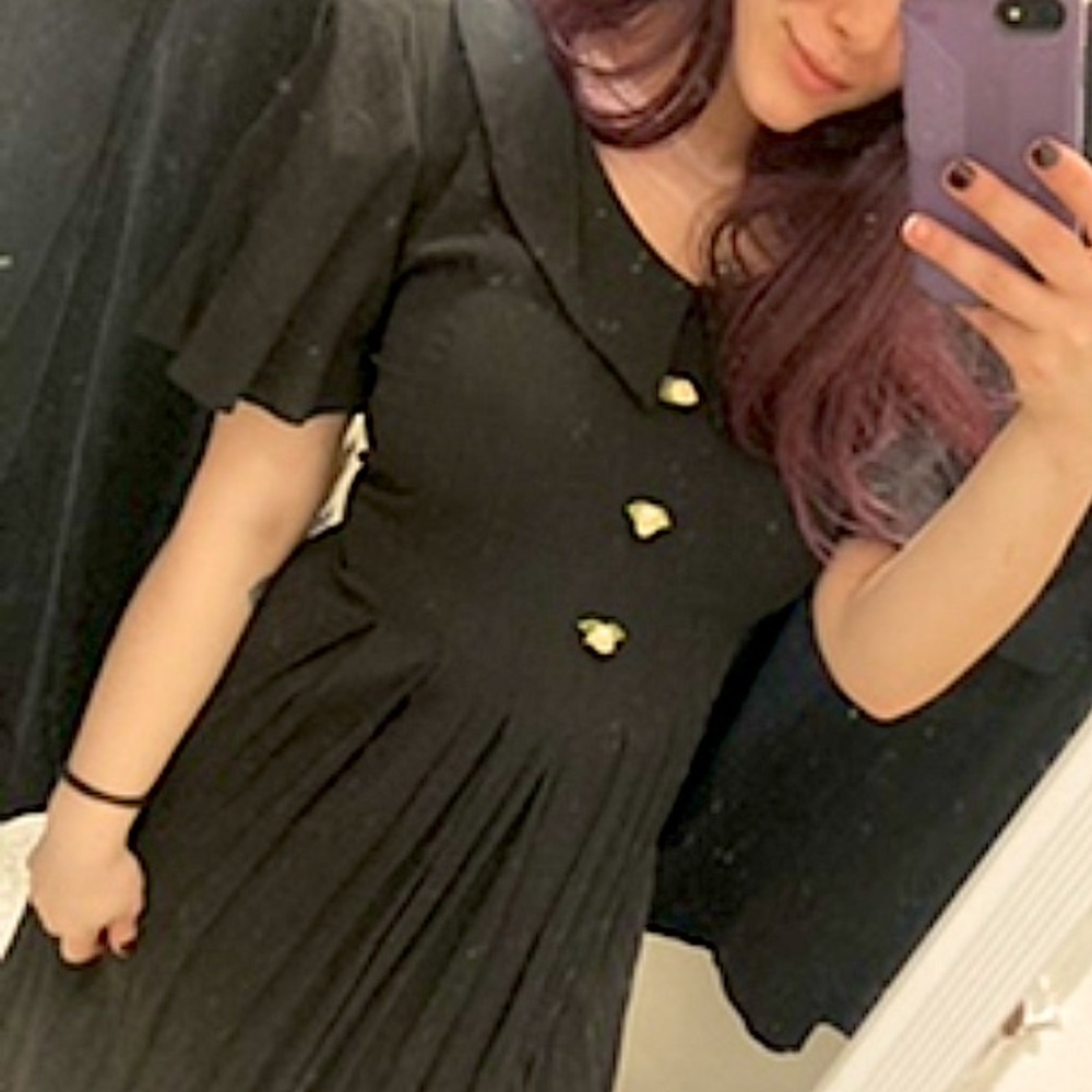 🌷Vintage Y2K black tulip dress